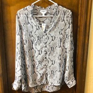 NWT snake print top